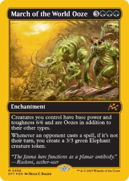 [468]【EN】【ファーストプレイスFOIL】世界軟泥の進撃/March of the World Ooze【DFT】[M][緑]