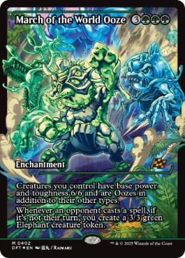 [402]【EN】【FOIL】■ショーケース■世界軟泥の進撃/March of the World Ooze【DFT】[M][緑]