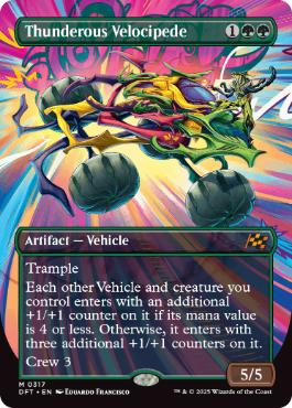[317]【EN】【FOIL】■ボーダーレス■轟音の速百足/Thunderous Velocipede【DFT】[M][緑]