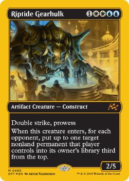 [490]【EN】【ファーストプレイスFOIL】激浪の機械巨人/Riptide Gearhulk【DFT】[M][多色]