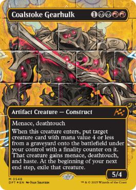 [548]【EN】【ファーストプレイスFOIL】■ボーダーレス■焚炭の機械巨人/Coalstoke Gearhulk【DFT】[M][多色]
