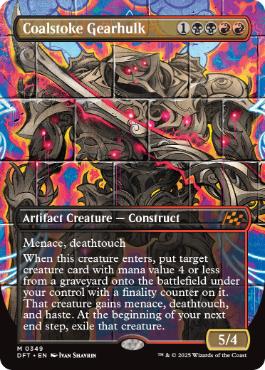 [349]【EN】【FOIL】■ボーダーレス■焚炭の機械巨人/Coalstoke Gearhulk【DFT】[M][多色]