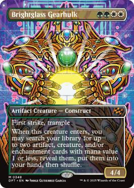 [348]【EN】【FOIL】■ボーダーレス■輝晶の機械巨人/Brightglass Gearhulk【DFT】[M][多色]