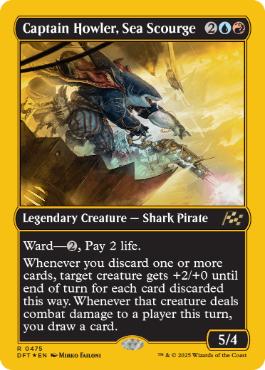 [475]【EN】【ファーストプレイスFOIL】海の災い魔、ハウラー船長/Captain Howler, Sea Scourge【DFT】[R][多色]