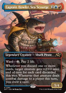 [361]【EN】【FOIL】■ボーダーレス■海の災い魔、ハウラー船長/Captain Howler, Sea Scourge【DFT】[R][多色]