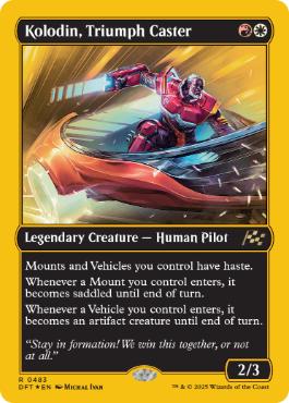 [483]【EN】【ファーストプレイスFOIL】勝利術士、コロディン/Kolodin, Triumph Caster【DFT】[R][多色]
