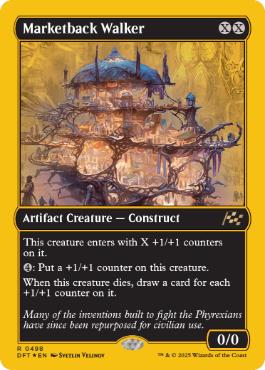 [498]【EN】【ファーストプレイスFOIL】市場背負いの歩行機械/Marketback Walker【DFT】[R][茶]