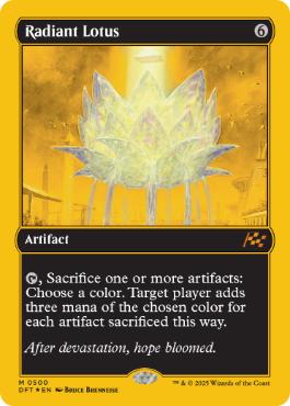 [500]【EN】【ファーストプレイスFOIL】光輝の睡蓮/Radiant Lotus【DFT】[M][茶]