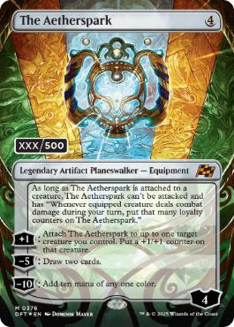 [376]【EN】【ダブルレインボウFOIL】■ボーダーレス■霊気灯/The Aetherspark【DFT】[M][茶]