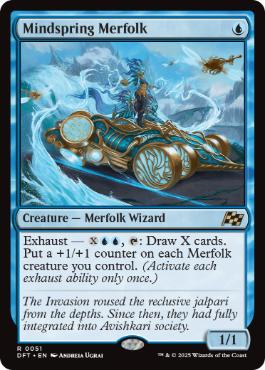 [051]【EN】【FOIL】思考の泉のマーフォーク/Mindspring Merfolk【DFT】[R][青]