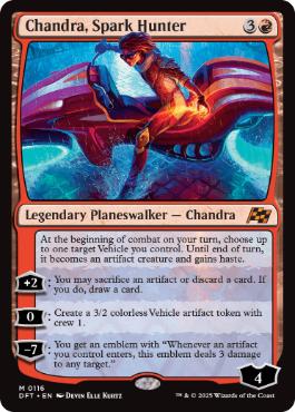[116]【EN】【FOIL】灯を追う者、チャンドラ/Chandra, Spark Hunter【DFT】[M][赤]