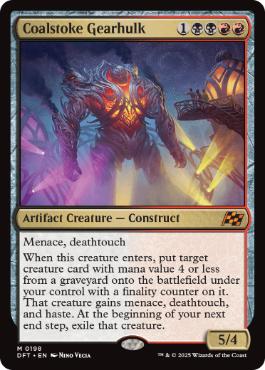 [198]【EN】【FOIL】焚炭の機械巨人/Coalstoke Gearhulk【DFT】[M][多色]