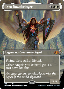 [413]【EN】【FOIL】■ボーダーレス■黎明をもたらす者ライラ/Lyra Dawnbringer【DMR】[M][白]