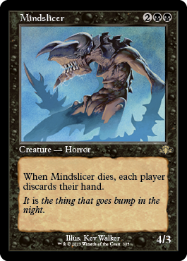 [305]【EN】【FOIL】■旧枠■精神を刻むもの/Mindslicer【DMR】[R][黒]