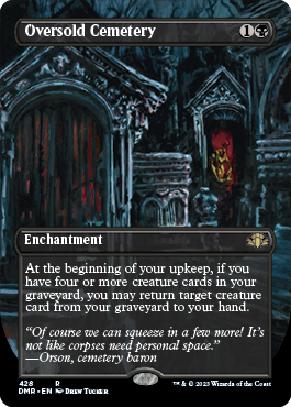 [428]【EN】【FOIL】■ボーダーレス■定員過剰の墓地/Oversold Cemetery【DMR】[R][黒]