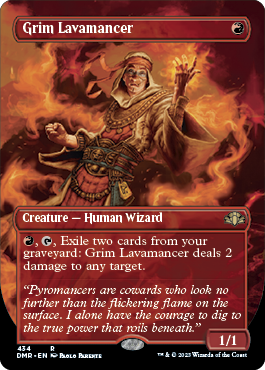 [434]【EN】【FOIL】■ボーダーレス■渋面の溶岩使い/Grim Lavamancer【DMR】[R][赤]