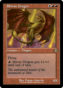 [329]【EN】【FOIL】■旧枠■シヴ山のドラゴン/Shivan Dragon【DMR】[R][赤]