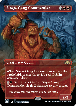 [436]【EN】【FOIL】■ボーダーレス■包囲攻撃の司令官/Siege-Gang Commander【DMR】[R][赤]