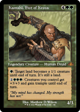 [344]【EN】【FOIL】■旧枠■クローサの拳カマール/Kamahl, Fist of Krosa【DMR】[M][緑]