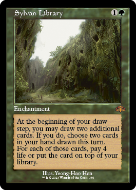 [350]【EN】【FOIL】■旧枠■森の知恵/Sylvan Library【DMR】[M][緑]