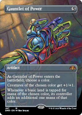 [447]【EN】【FOIL】■ボーダーレス■魔力の篭手/Gauntlet of Power【DMR】[M][茶]