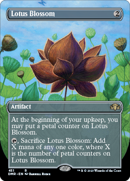 [451]【EN】【FOIL】■ボーダーレス■水蓮の花/Lotus Blossom【DMR】[R][茶]
