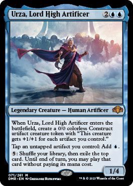 [071]【EN】【FOIL】最高工匠卿、ウルザ/Urza, Lord High Artificer【DMR】[M][青]