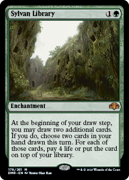 [179]【EN】【FOIL】森の知恵/Sylvan Library【DMR】[M][緑]