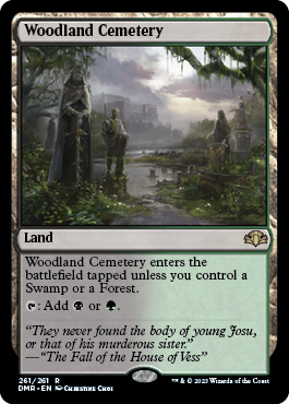 [261]【EN】【FOIL】森林の墓地/Woodland Cemetery【DMR】[R][土地]