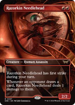 [347]【EN】■ボーダーレス■剃刀族の棘頭/Razorkin Needlehead【DSK】[R][赤]