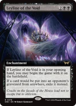 [376]【EN】【FOIL】■拡張アート■虚空の力線/Leyline of the Void【DSK】[R][黒]