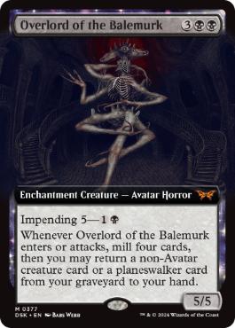 [377]【EN】【FOIL】■拡張アート■ベイルマークの大主/Overlord of the Balemurk【DSK】[M][黒]