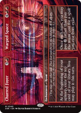 [340]【EN】【FOIL】■ボーダーレス■黒焦げのホワイエ+歪んだ空間/Charred Foyer+Warped Space【DSK】[M][赤]