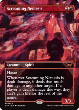 [348]【EN】【FOIL】■ボーダーレス■叫ぶ宿敵/Screaming Nemesis【DSK】[M][赤]