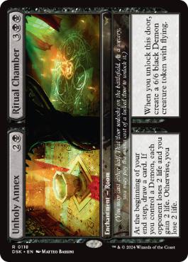 [118]【EN】【FOIL】不浄な別室+祭儀室/Unholy Annex+Ritual Chamber【DSK】[R][黒]
