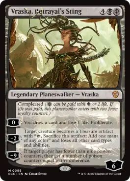 [088]【EN】裏切りの棘、ヴラスカ/Vraska, Betrayal's Sting【ECC】[M][黒]