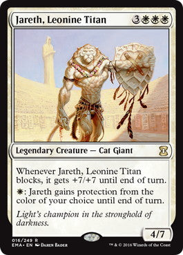 [016]【EN】【FOIL】獅子面のタイタン、ジャレス/Jareth, Leonine Titan【EMA】[R][白]