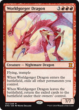 [154]【EN】【FOIL】世界喰らいのドラゴン/Worldgorger Dragon【EMA】[M][赤]