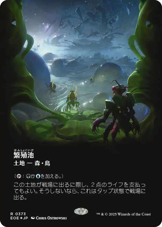 [373]【JP】【ギャラクシーFOIL】■ボーダーレス■繁殖池/Breeding Pool【EOE】[R][土地]