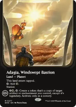 [277]【EN】■ボーダーレス■吹きさらしの要塞、アダージア/Adagia, Windswept Bastion【EOE】[M][土地]