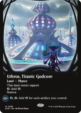[285]【EN】■ボーダーレス■巨大な神核、ウスロス/Uthros, Titanic Godcore【EOE】[M][土地]