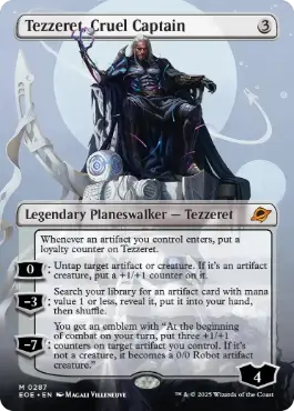 [287]【EN】【FOIL】■ボーダーレス■冷酷な船長、テゼレット/Tezzeret, Cruel Captain【EOE】[M][無]