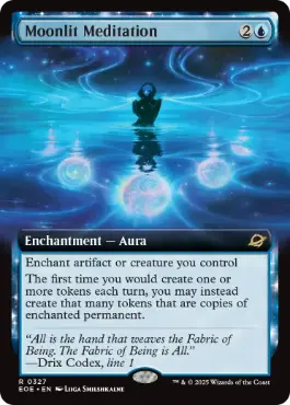 [327]【EN】【FOIL】■拡張アート■月明かりの瞑想/Moonlit Meditation【EOE】[R][青]