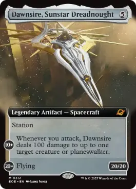 [351]【EN】【FOIL】■拡張アート■サンスターの弩級艦、ドーンサイアー/Dawnsire, Sunstar Dreadnought【EOE】[M][茶]