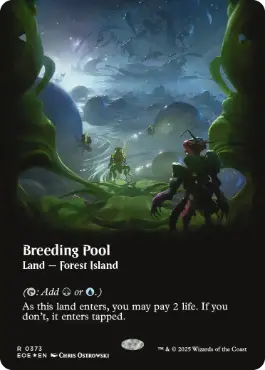 [373]【EN】【ギャラクシーFOIL】■ボーダーレス■繁殖池/Breeding Pool【EOE】[R][土地]