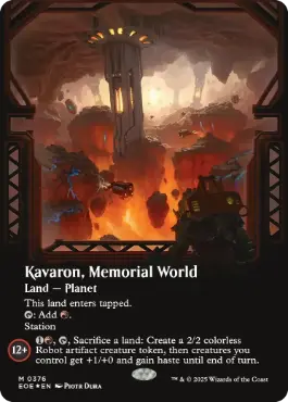 [376]【EN】【ギャラクシーFOIL】■ボーダーレス■記念の星、カヴァーロン/Kavaron, Memorial World【EOE】[M][土地]