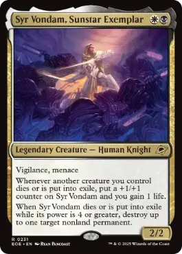 [231]【EN】サンスターの模範、ヴォンダム卿/Syr Vondam, Sunstar Exemplar【EOE】[R][多色]