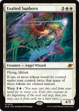 [015]【EN】【FOIL】喜びあふれる太陽生まれ/Exalted Sunborn【EOE】[M][白]