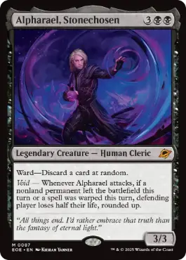 [087]【EN】【FOIL】石に選ばれし者、アルファラエル/Alpharael, Stonechosen【EOE】[M][黒]