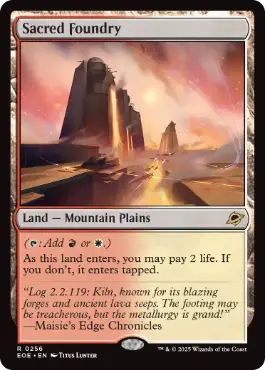 [256]【EN】【FOIL】聖なる鋳造所/Sacred Foundry【EOE】[R][土地]